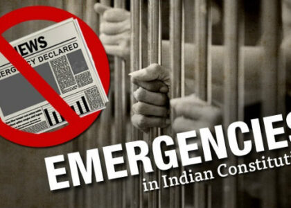 This image describe emergencies in the Indian Constitution