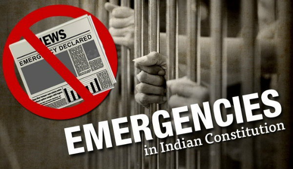 This image describe emergencies in the Indian Constitution